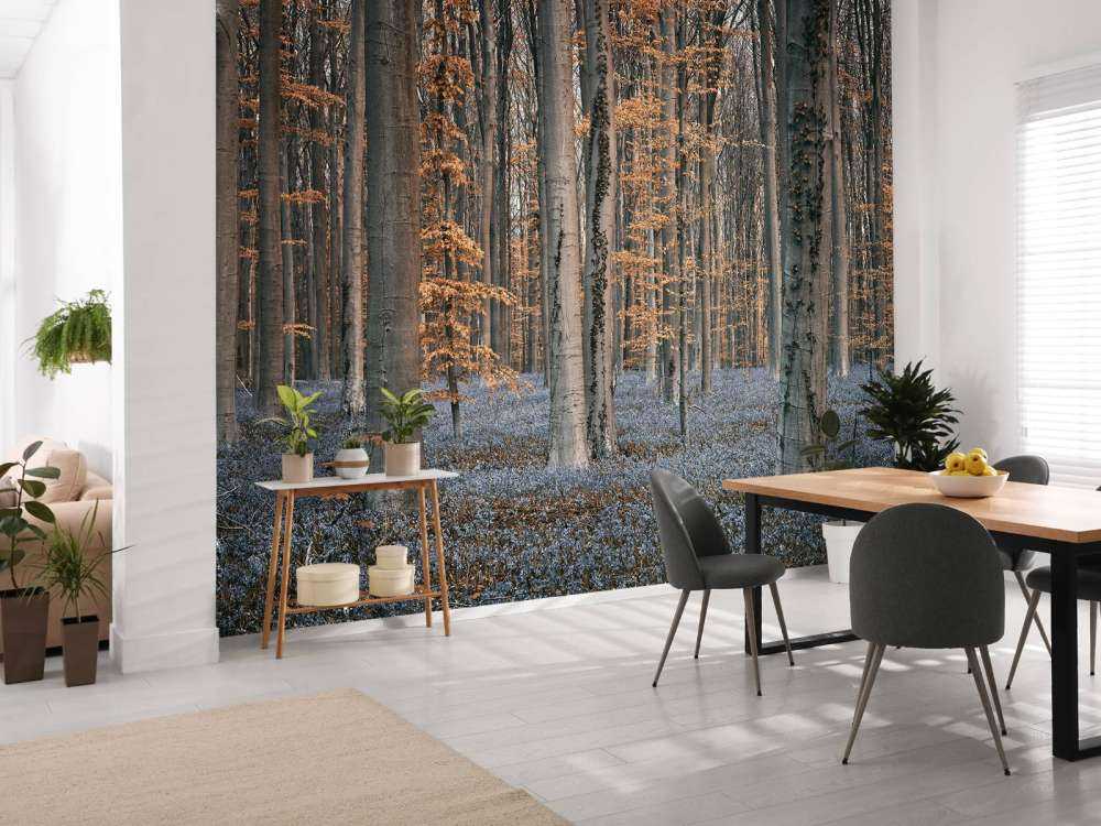 Foresta con toni pastello