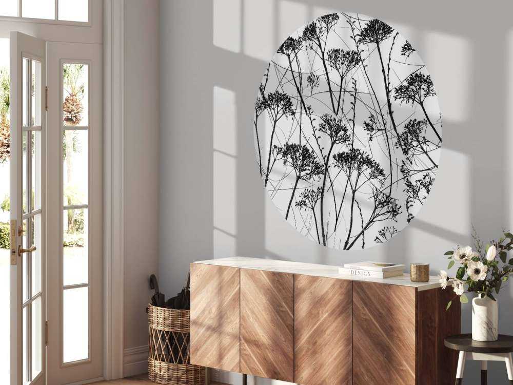 Silhouette of dried plants