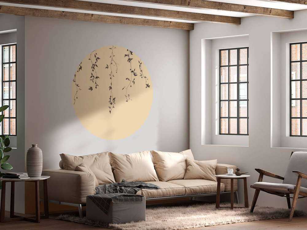 Rametti di clematide su beige