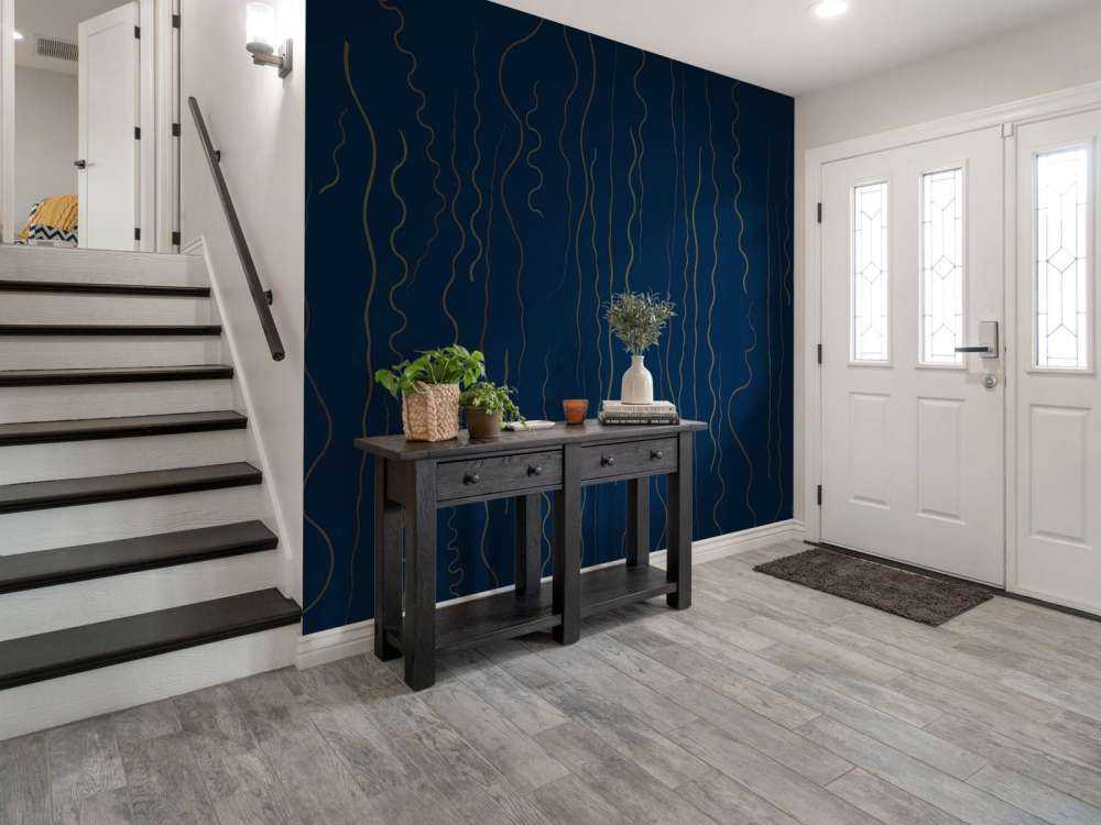 Linee organiche erba blu notte