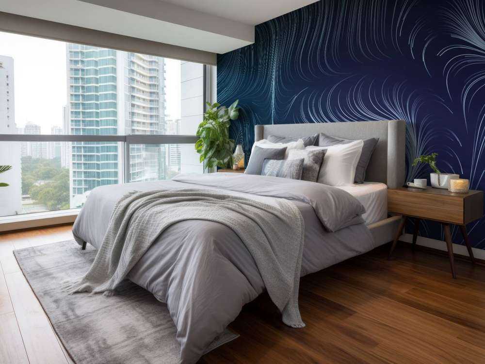 Linee illuminate blu