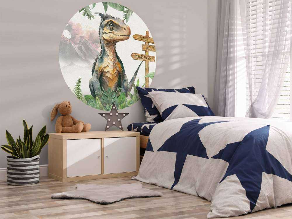 Baby velociraptor nella giungla