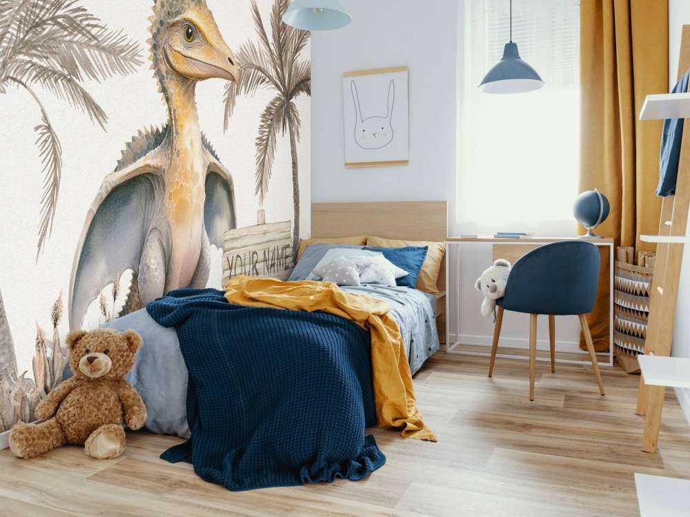 Baby pteranodon nella giungla taupe