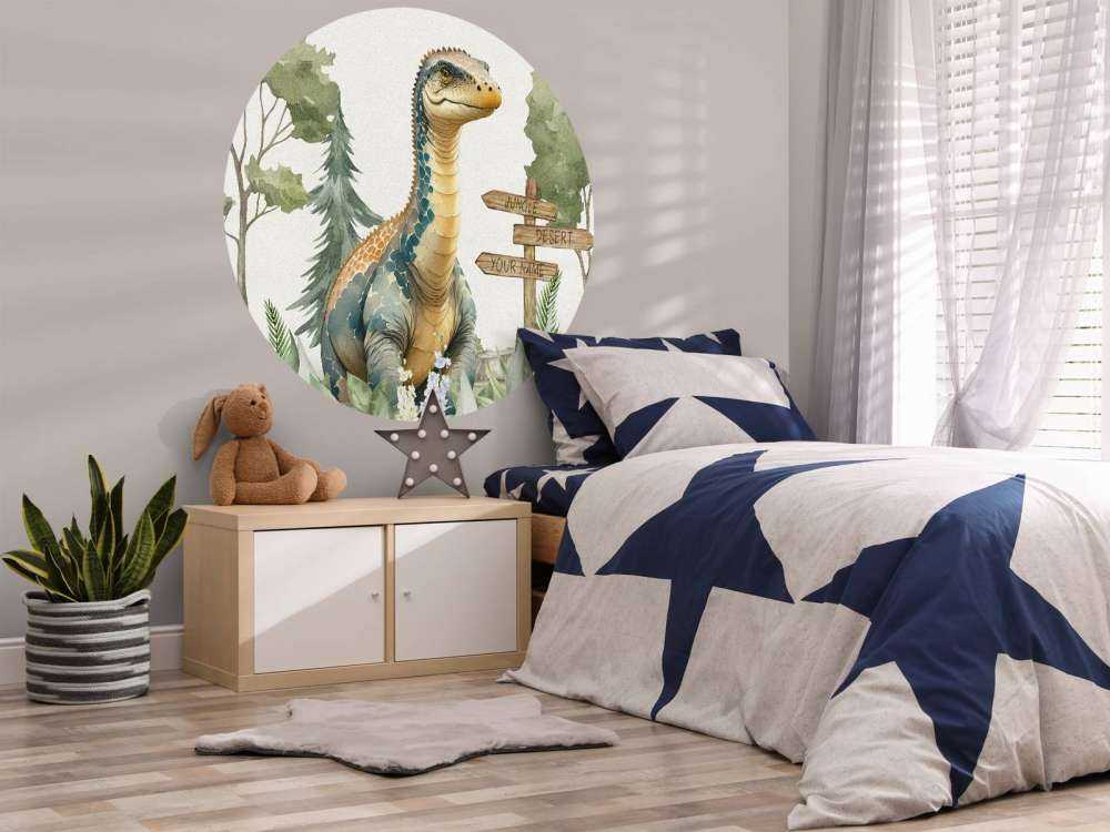 Baby brachiosaurus nella giungla