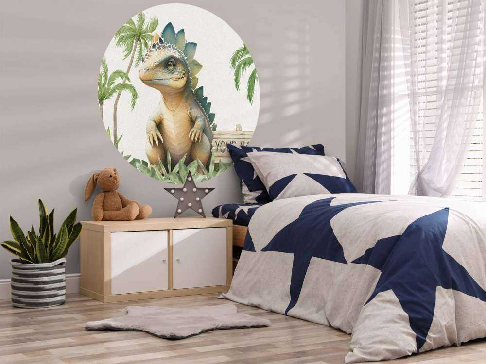 Baby stegosaurus nella giungla