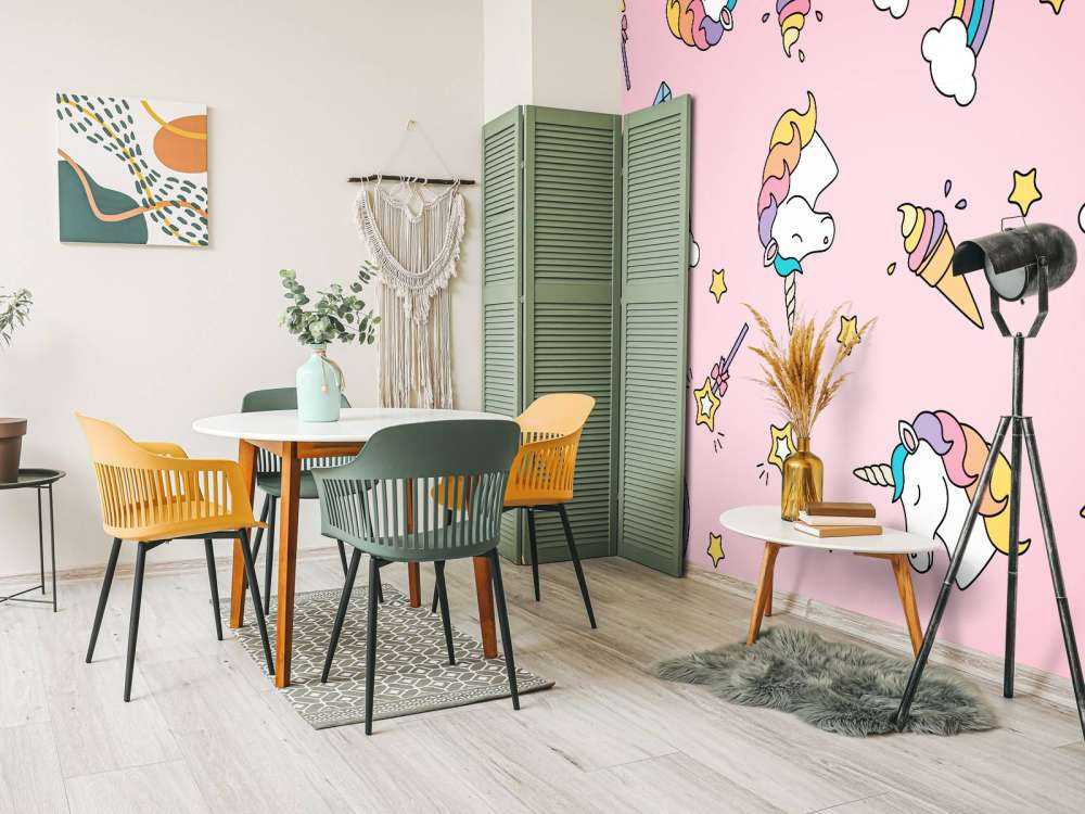 Modello unicorno colorato