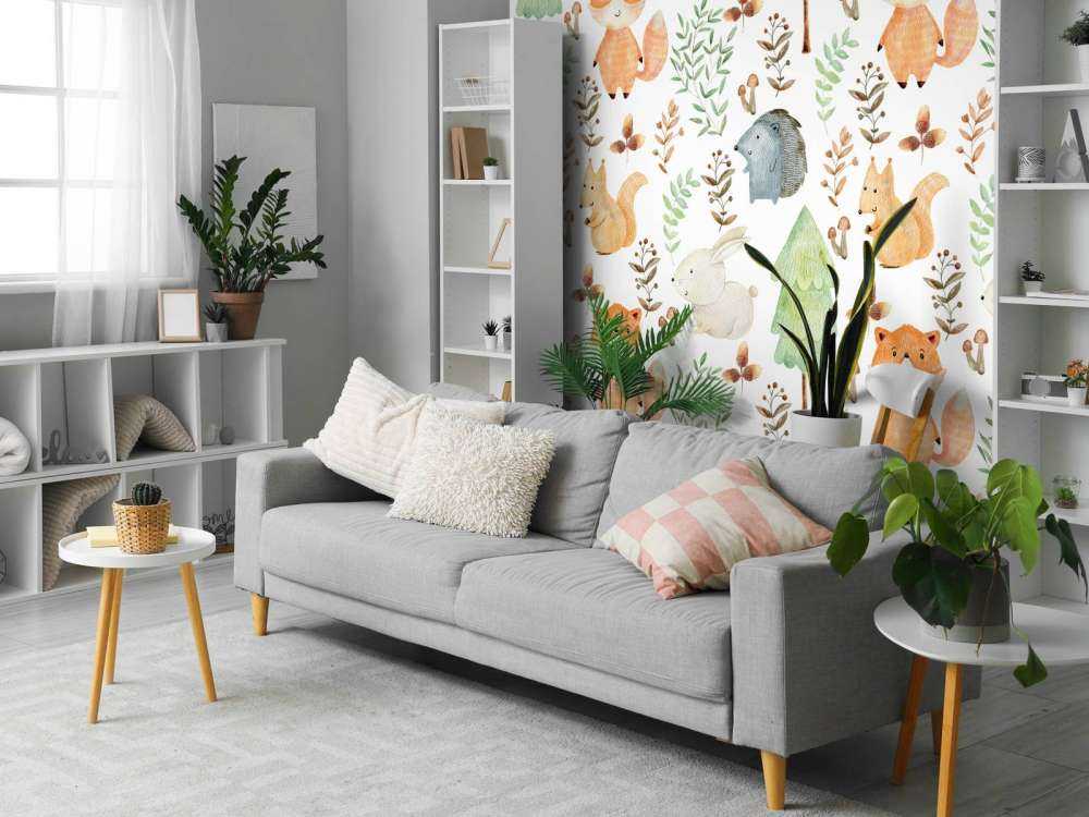 Acquerello animali della foresta