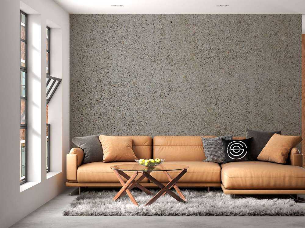 Calcestruzzo con pietre grezze