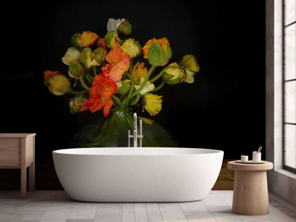 Vaso pittoresco con fiori