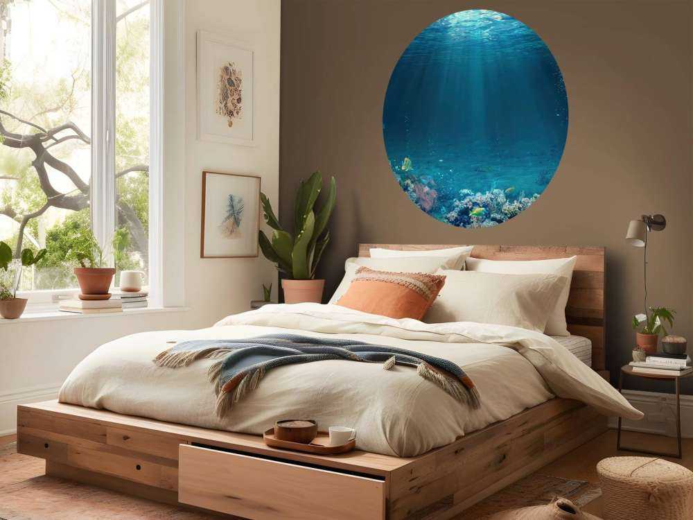 Raggi di sole attraverso l'acqua