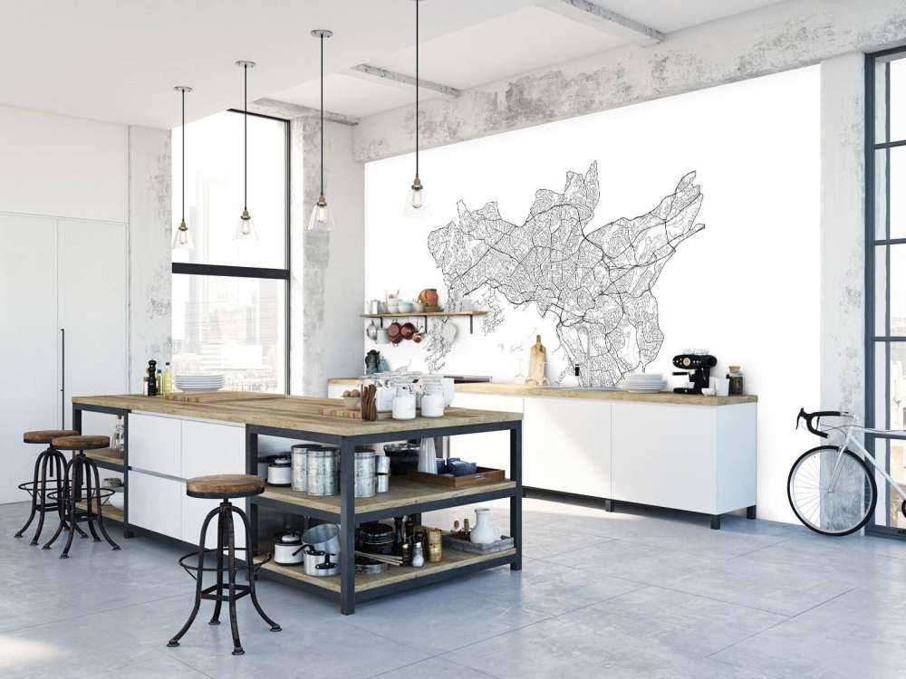Mappa di Oslo, bianco 