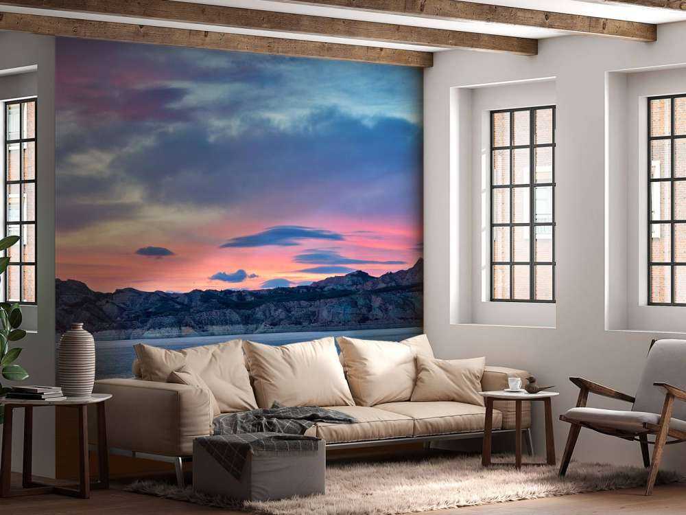 Lago con il tramonto