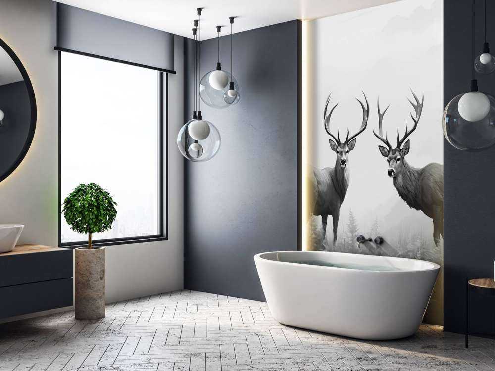 Simmetria del Cervo nella Foresta Nebbiosa