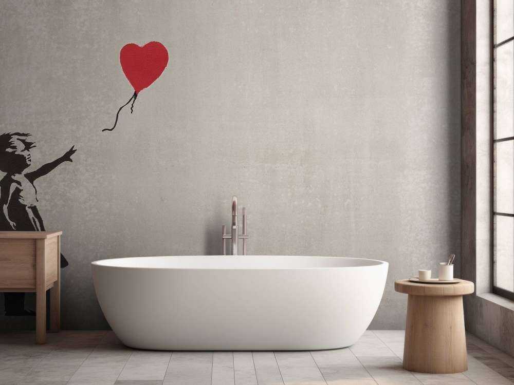 Banksy - Balloon girl, soft concrete
