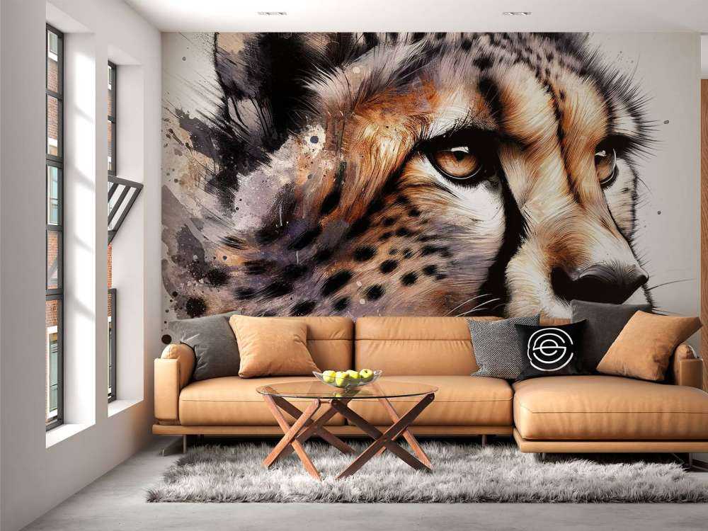 Cheetah ad acquerello