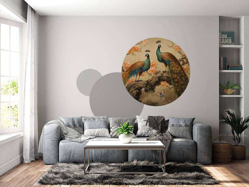 Danza del Pavone nel Bagliore della Fioritura