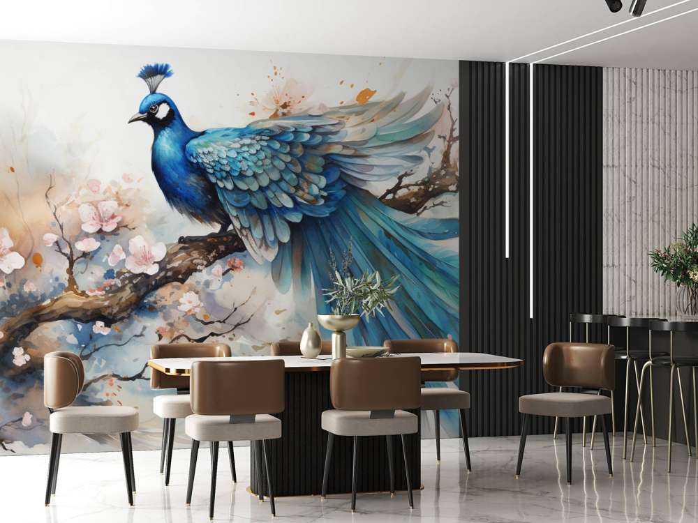 Pavone nella Nebbia di Primavera