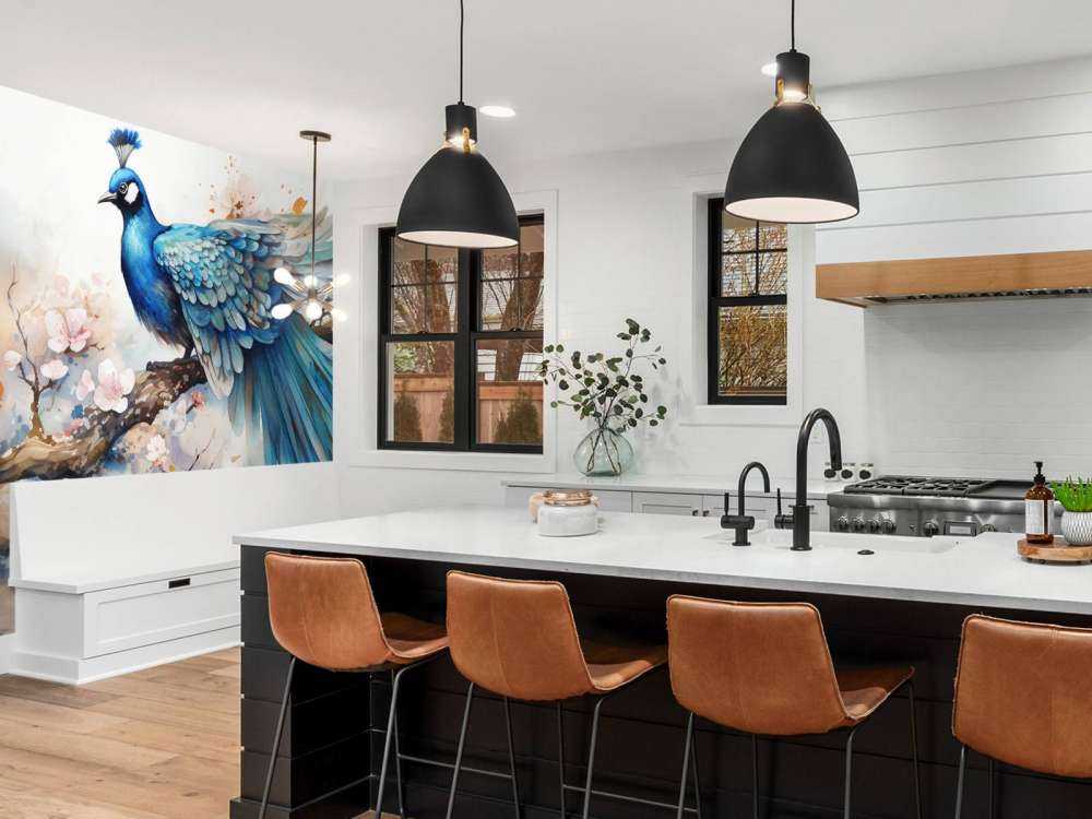 Pavone nella Nebbia di Primavera