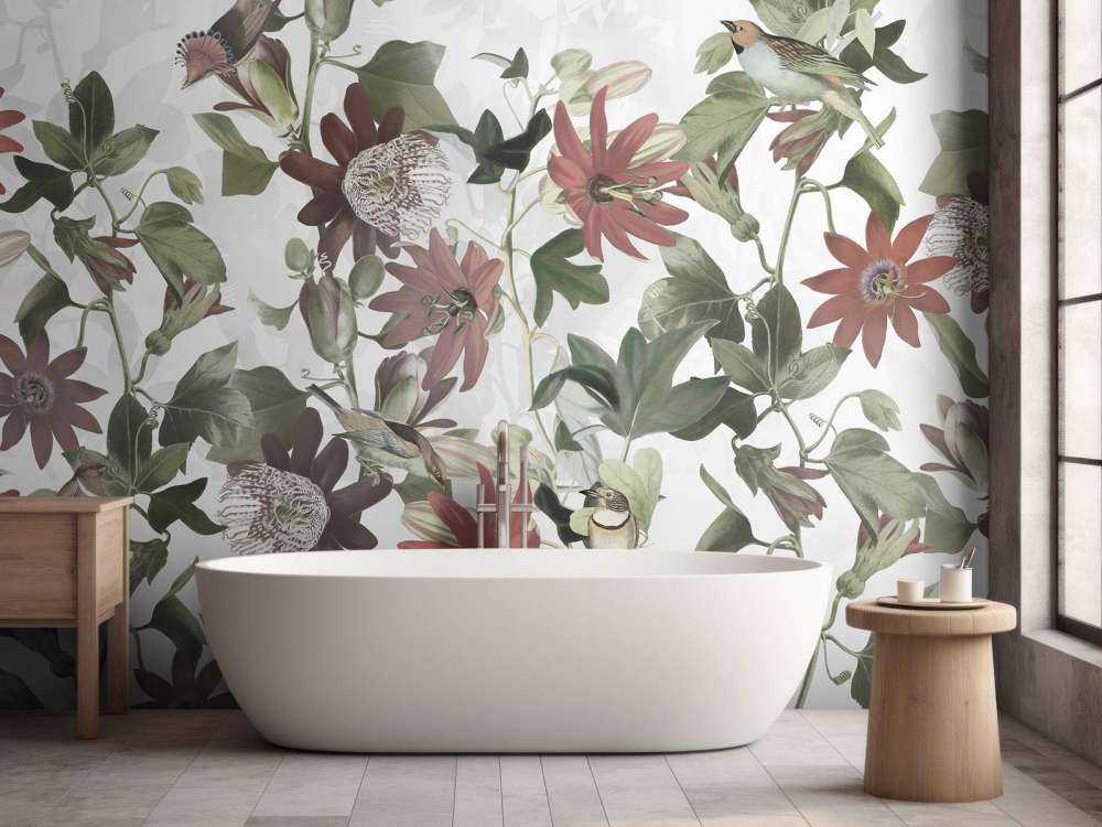 Sette Uccelli in Foliaggio Incantato - Avorio