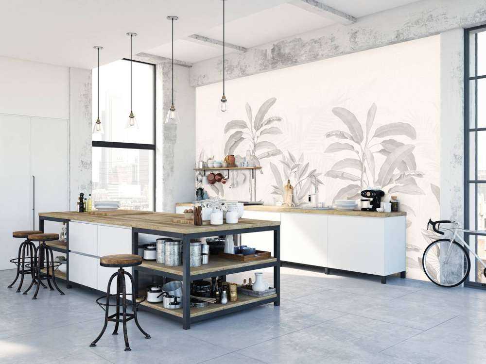 Paesaggio della giungla d'epoca - seppia