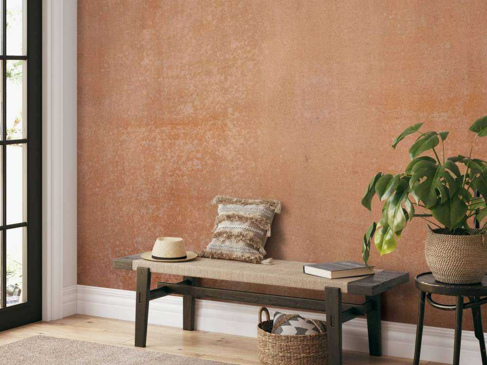 Calcestruzzo color terracotta con linee morbide