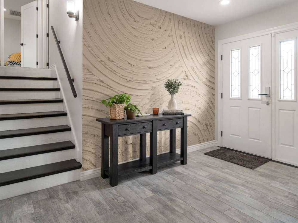 Cerchi zen struttura grezza in taupe