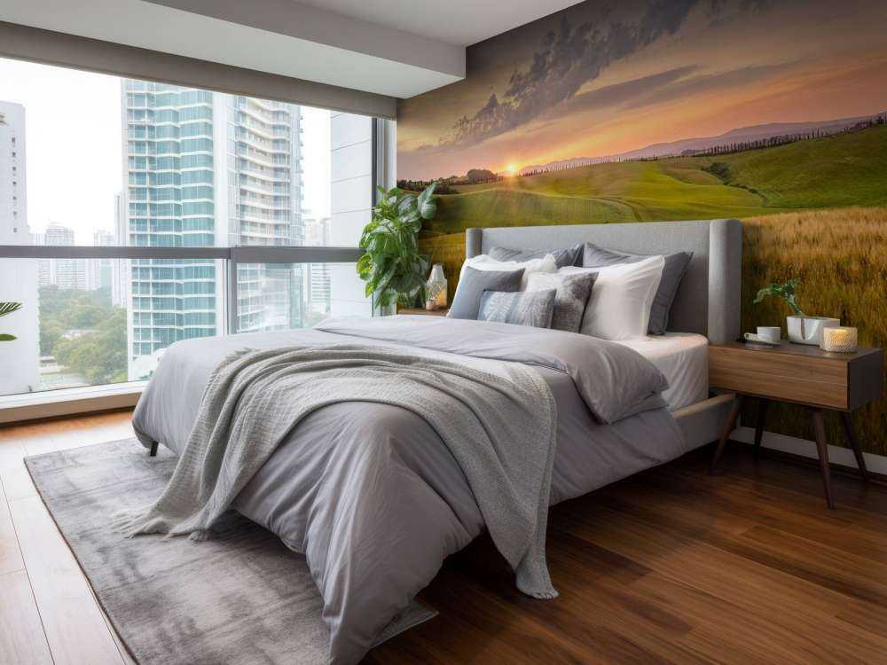 Tramonto in un paesaggio italiano