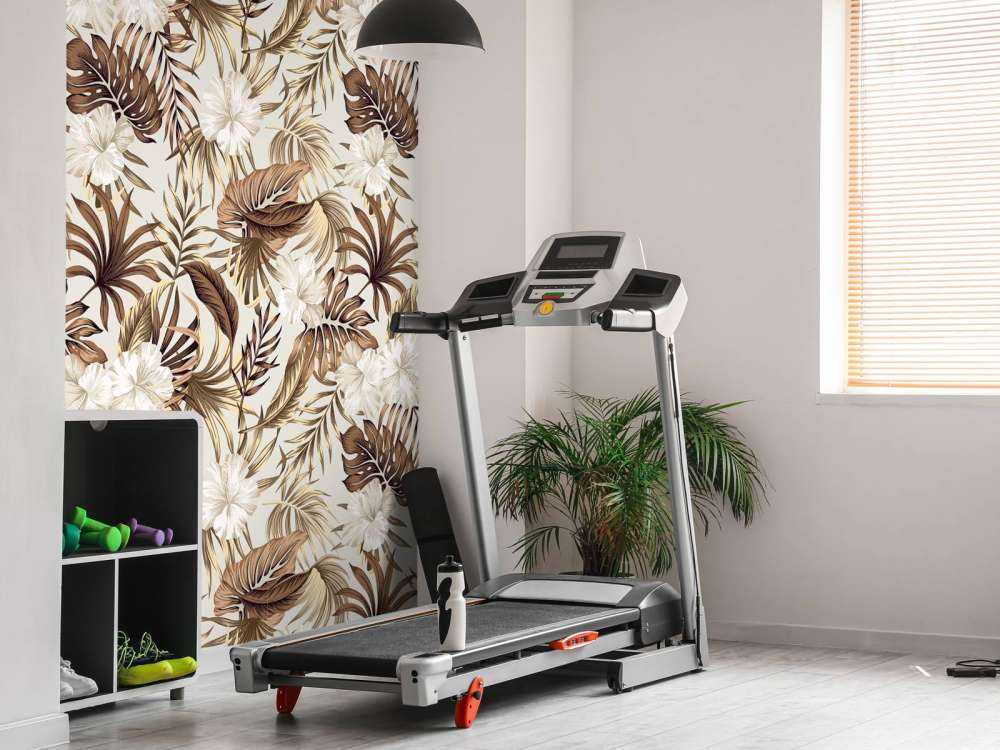 Fiori tropicali, beige