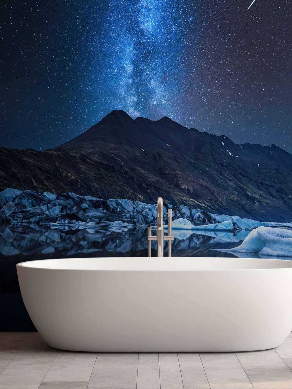 Via Lattea vicino a un ghiacciaio