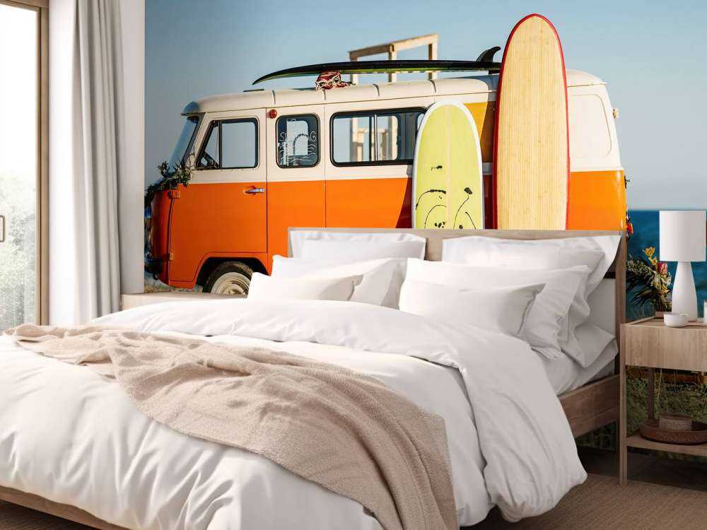 Autobus con tavola da surf