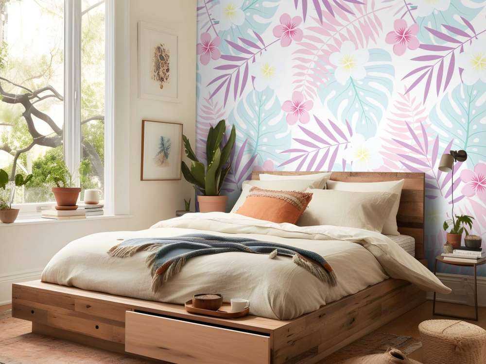 Fiori e foglie pastello