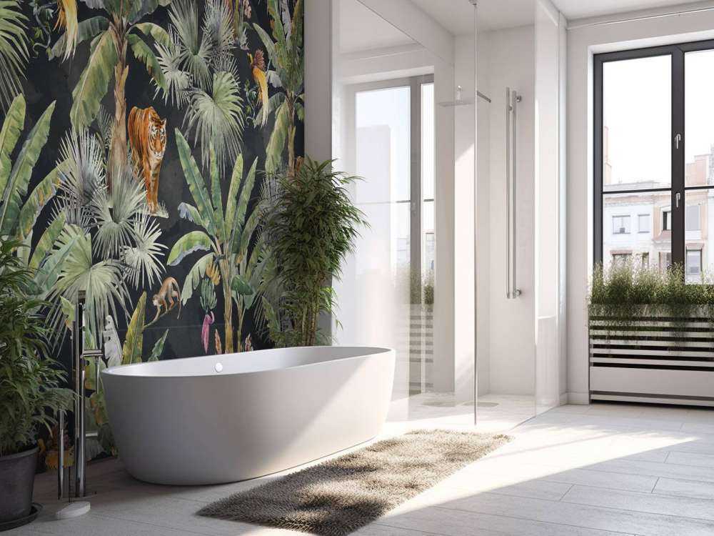 Palme e animali della giungla