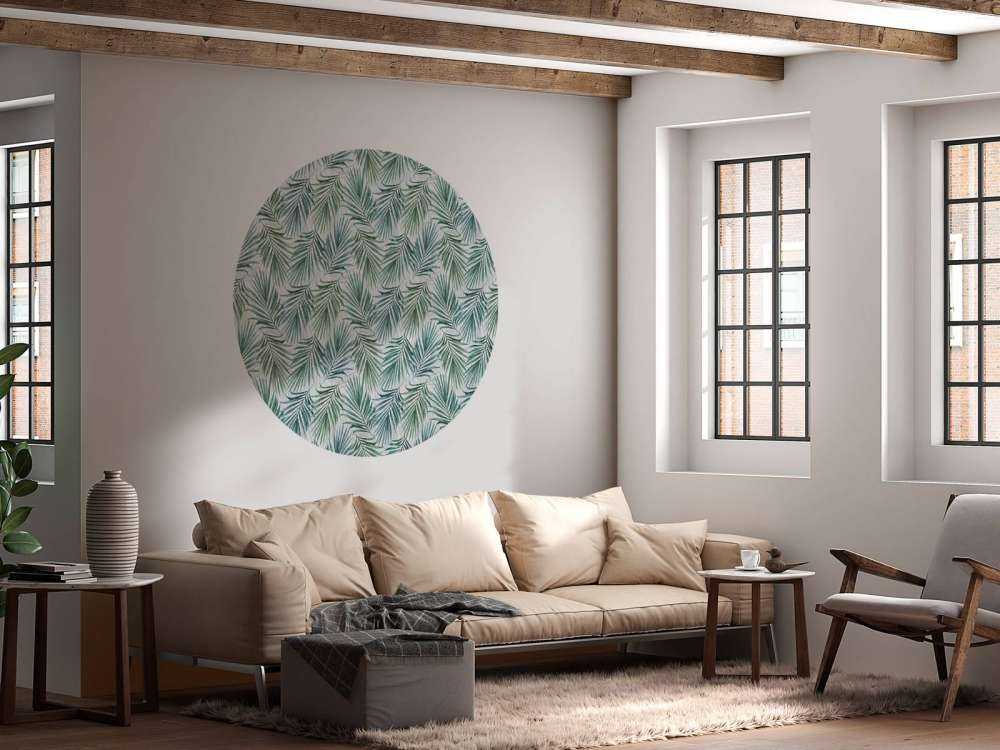 Foglie di palma blu e verde