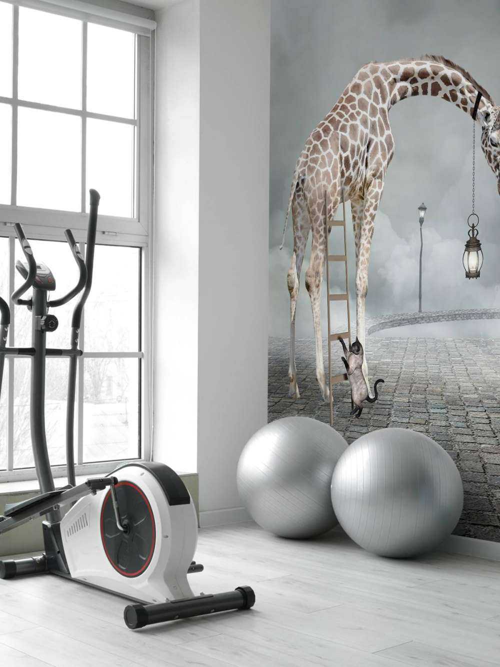 Paesaggio fantastico con animali