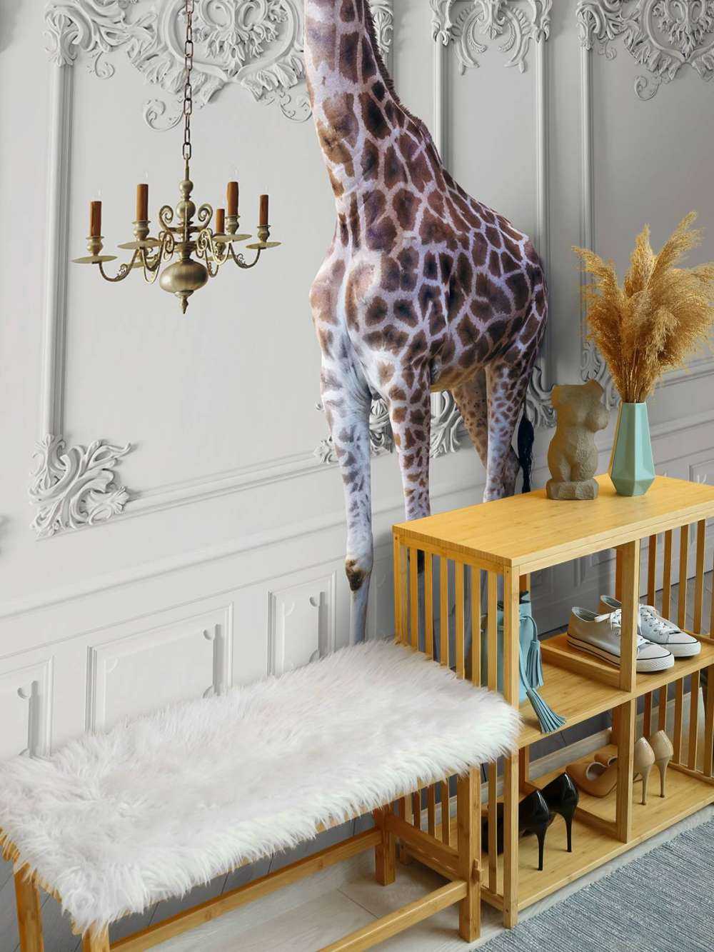 Giraffa con candeliere