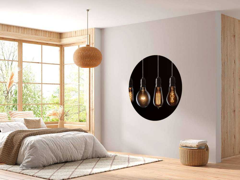 Lampade su sfondo nero