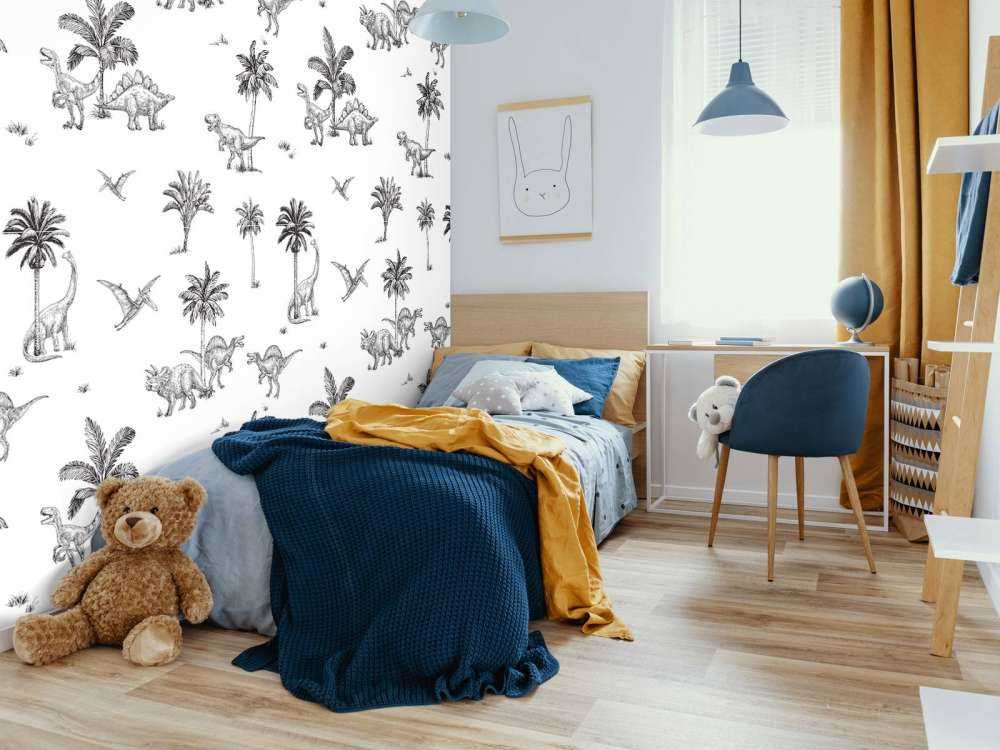 Disegno di dinosauri in bianco e nero