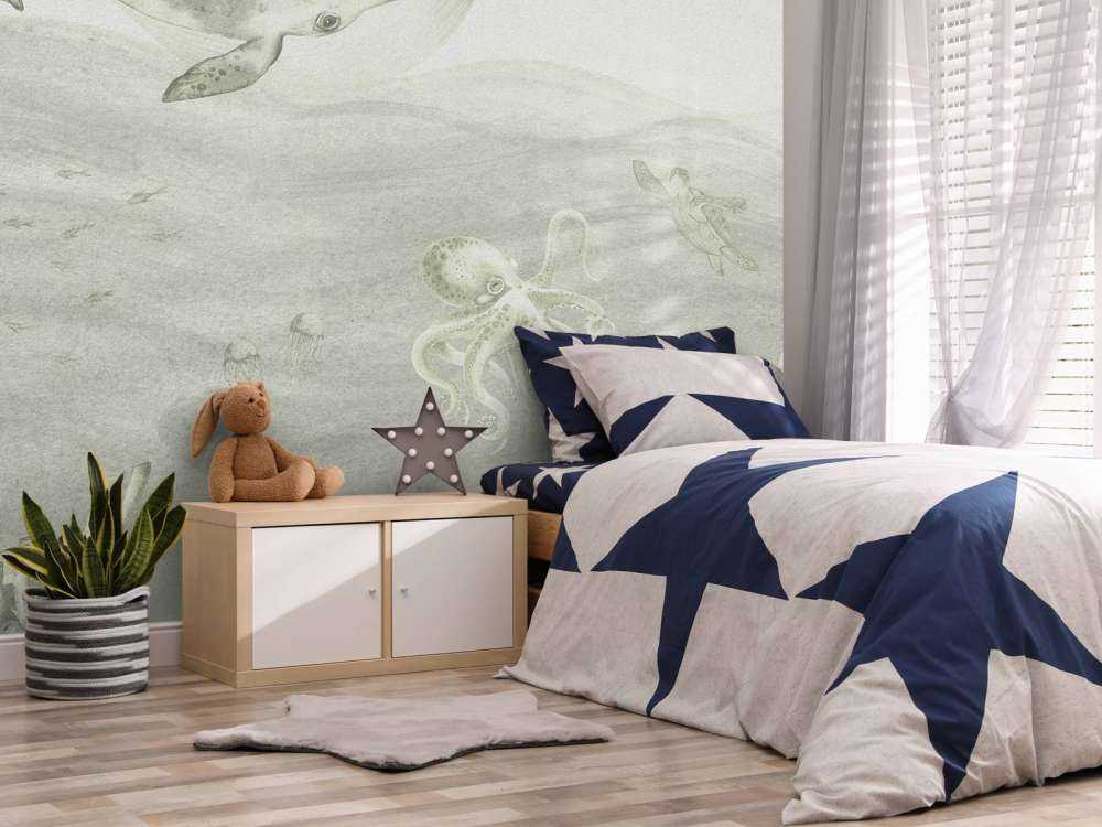 Mondo sottomarino in verde