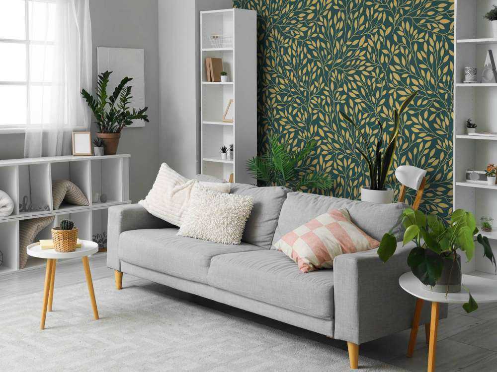 Motivo floreale di lusso oro giallo