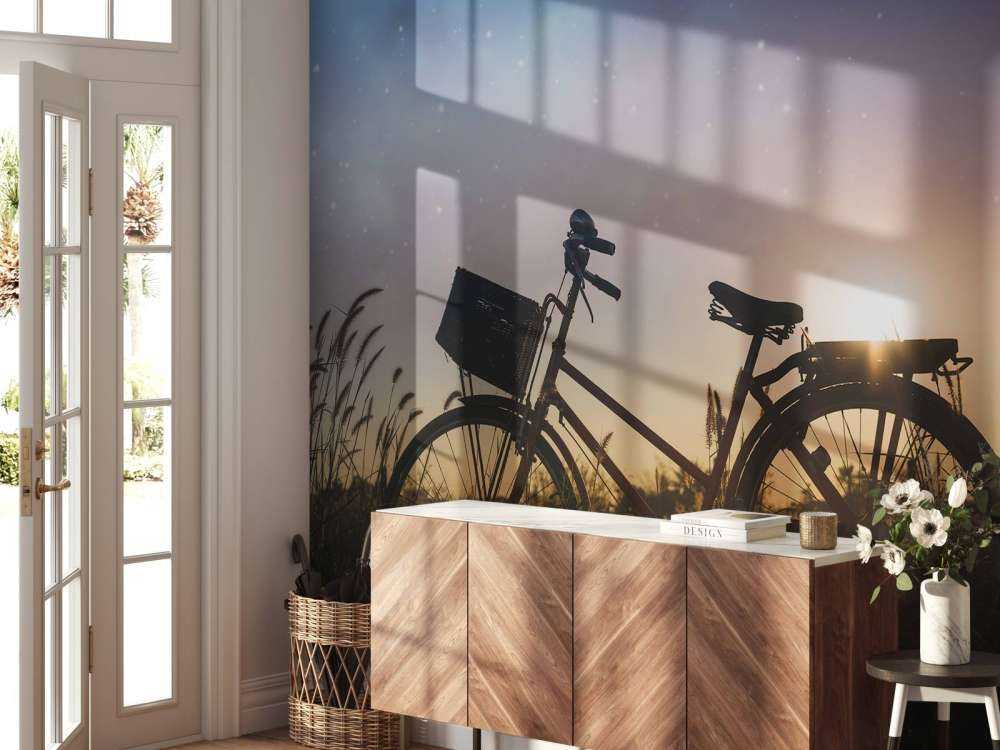 Silhouette di una bicicletta