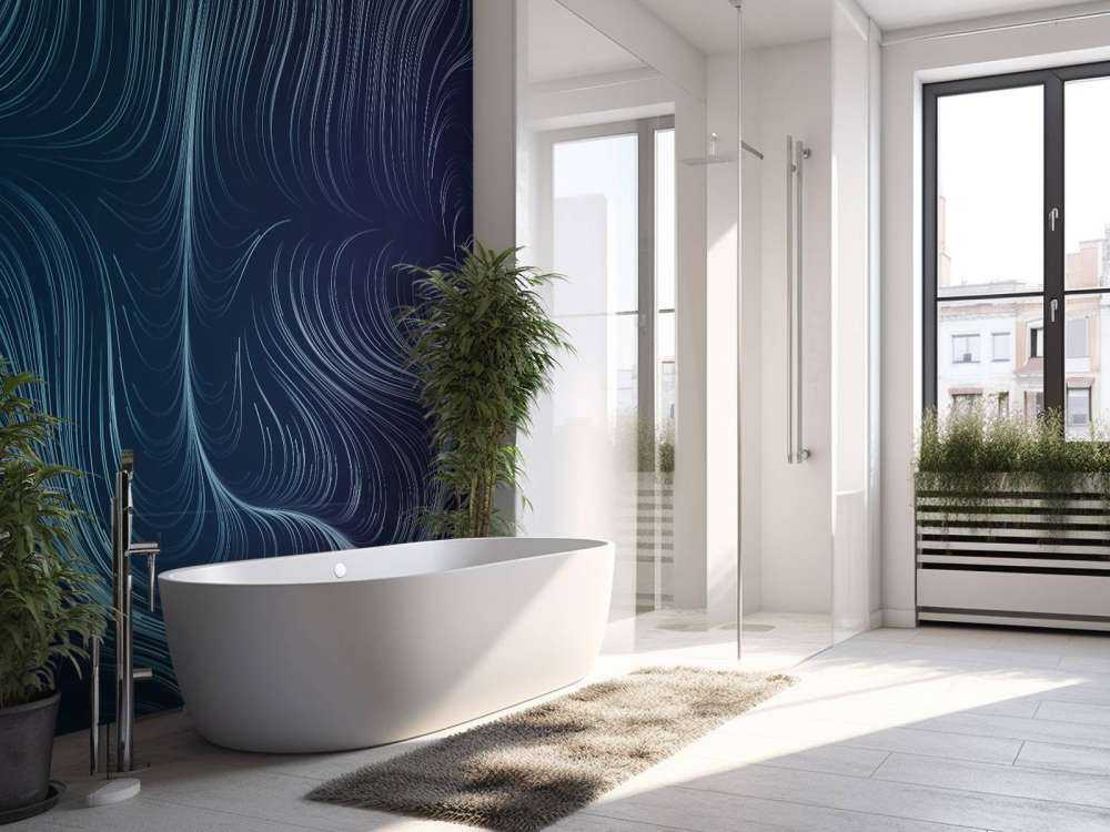 Linee illuminate blu