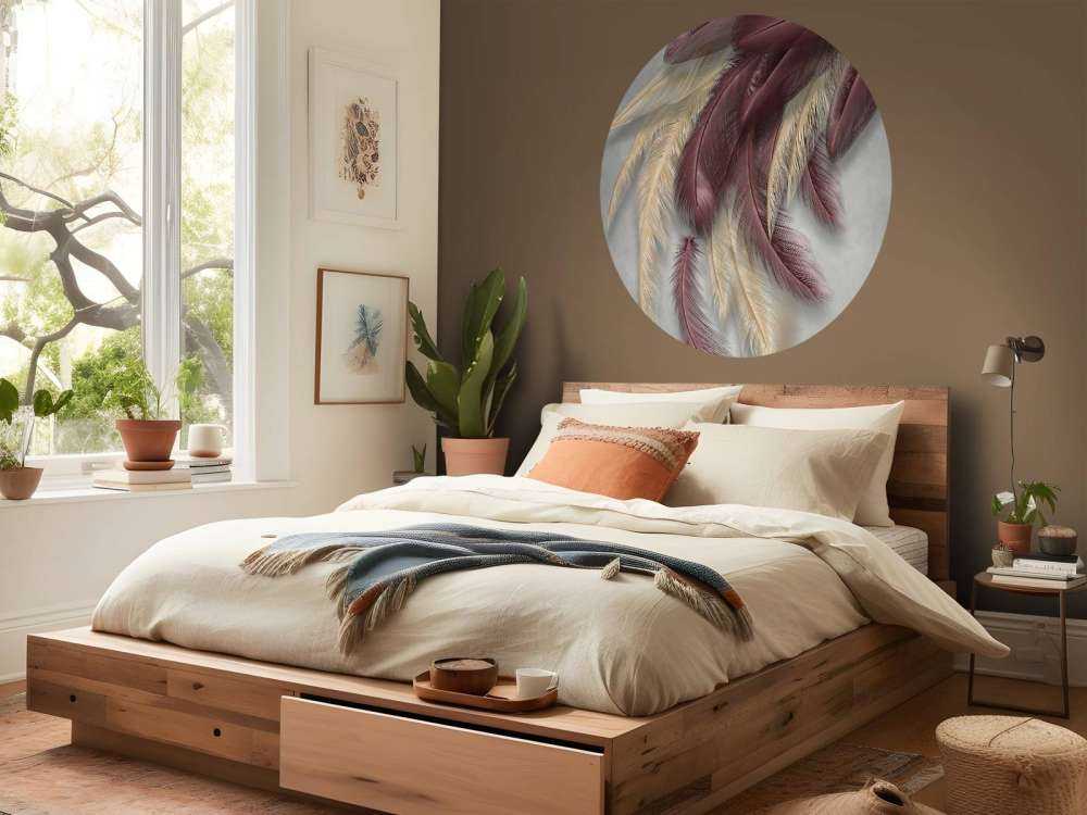 Plumas sobre hormigón