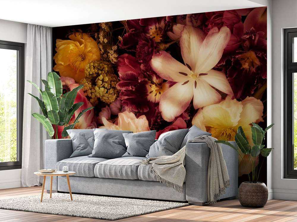 Bella e colorata ghirlanda di fiori