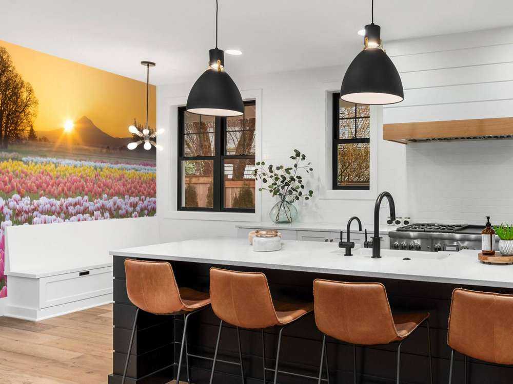 Campo di tulipani colorati