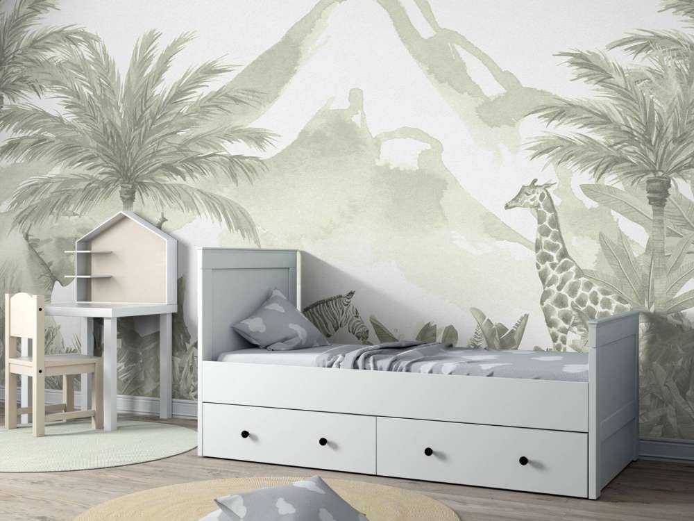 Animali della giungla in verde