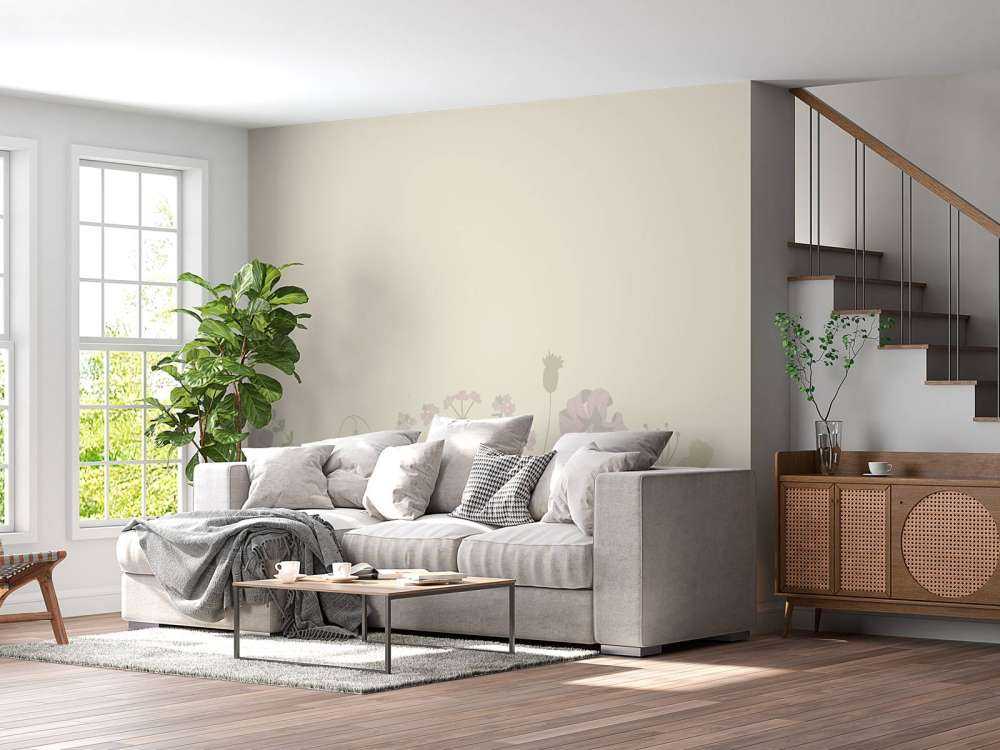 Campo di fiori beige e rosa antico