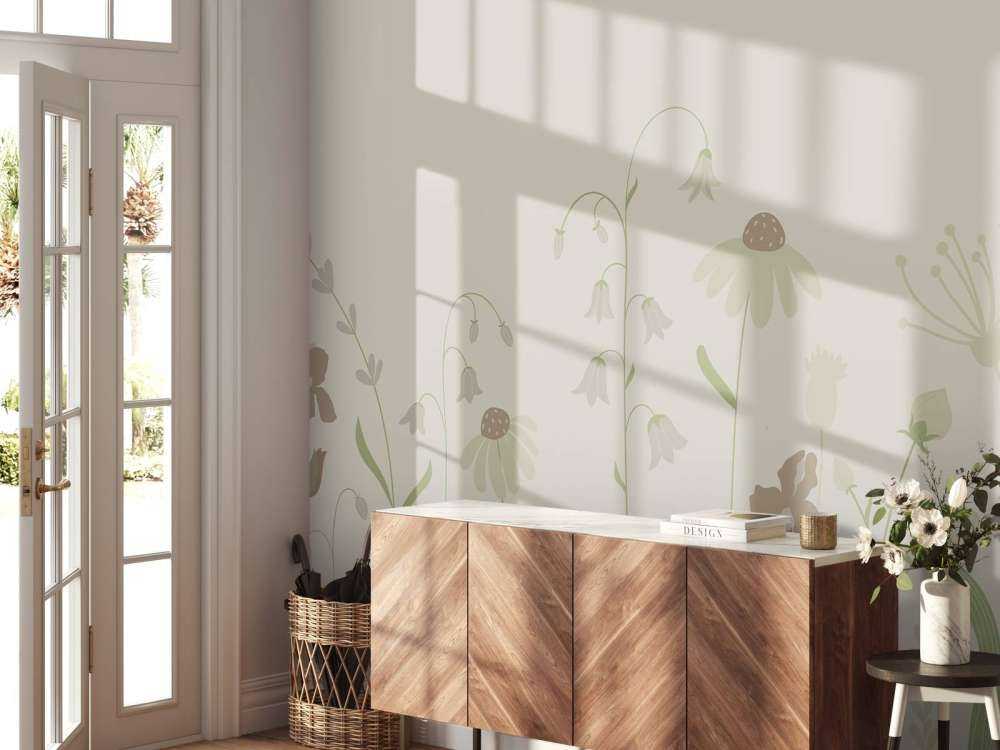 Campo fiorito alto sabbia con rosa antico