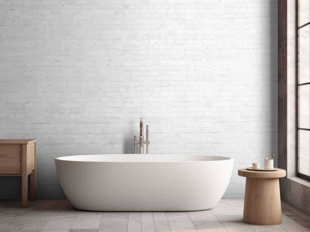 Vecchio muro di mattoni bianchi