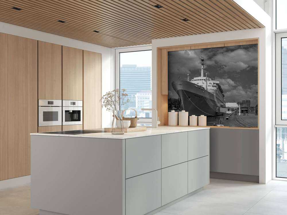 Ex piroscafo SS Rotterdam in bianco e nero