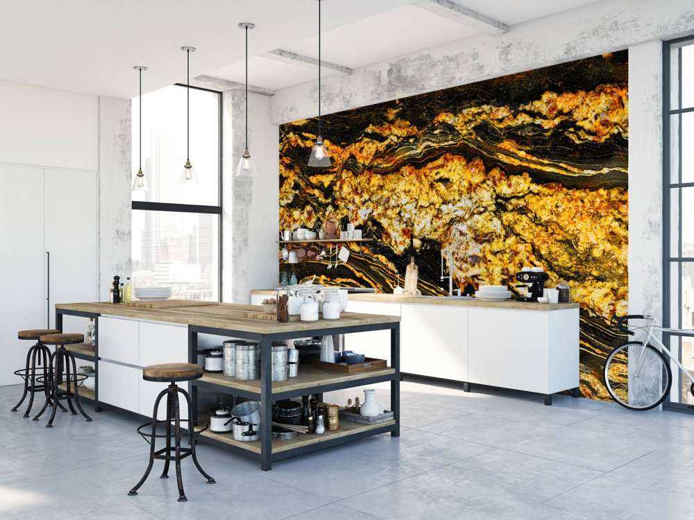 Marmo nero color oro